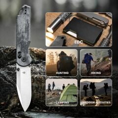 Kizer Assassin | Mikarta Sap | Nitro V Çelik Çakı | V3549A2