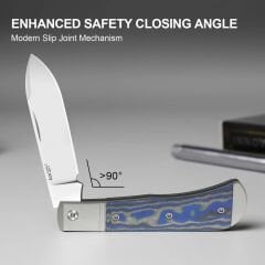 Kizer Trestle D | Micarta With Vortex Pattern | Slip Joint | Nitro-V | KizerV™ 3760A2