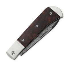 Kizer Trestle D | Alüminyum + Leopar Ağacı Sap | Damascus Çelik Çakı | V3760A3