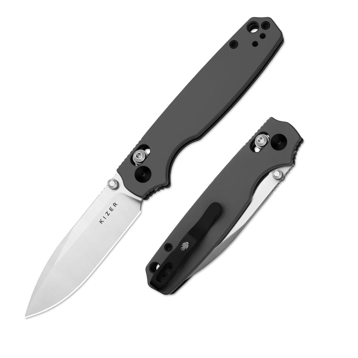 Kizer Pokiman CD | Clutch Lock™ | Drop Point | Four-Finger Full Grip | Aluminum | KizerV™ 3789A2
