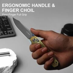 Kizer Pokiman CC | Clutch Lock™ | Clip Point | Four-Finger Full Grip | Clear PEI | KizerV™ 3789A3