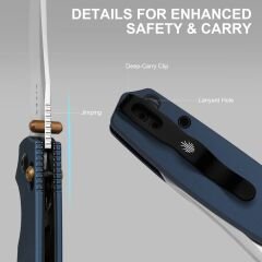 Kizer Pokiman CC | Clutch Lock™ | Clip Point | Four-Finger Full Grip | Aluminum | KizerV™ 3789A4