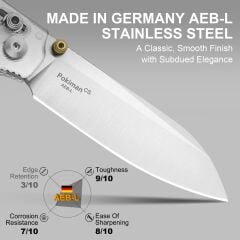 Kizer Pokiman CS | Clutch Lock™ |Sheepsfoot | Four-Finger Full Grip | Clear Acrylic | KizerV™ 3789A5