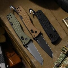 Kizer Aegis T | Partially-Serrated Edge | Clutch Lock™ | Rescue Hook & Glass Breaker | KizerV™ 3774CTA3
