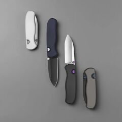 Kizer Drop Bear® Zero | Button Liner Lock™ | M390 + Satin + Hollow Grind | Alumium | KizerB™ 3619BDA4