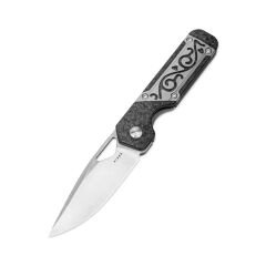 Kizer Mini Militaw® | Titanyum + Karbon Fiber Sap | S45VN Çelik Çakı | Ki3634SA4