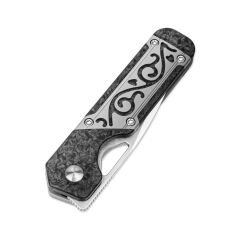 Kizer Mini Militaw® | Titanyum + Karbon Fiber Sap | S45VN Çelik Çakı | Ki3634SA4