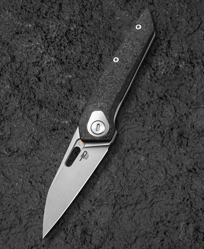 BESTECH Vk-Void | Titanyum + Karbon Fiber Sap | Elmax Çelik Çakı | BT2305B