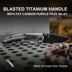 Kizer Feweed | Titanyum + Fat Karbon Sap | S35VN Çelik Çakı | Ki3694A1