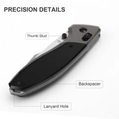 Kizer Staffi | Titanyum Sap | S45VN Çelik Çakı | Ki3695A2