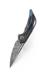 BESTECH VIGIL BT2201F Titanyum Sap: 3,27'' Damascus ( Şam Çelik Bıçak )