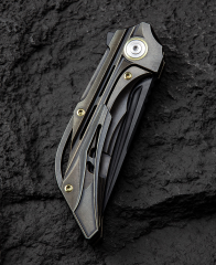 BESTECH VIGIL BT2201D Titanyum Sap: 3,27'' M390 Blade