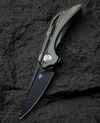 BESTECH VIGIL BT2201D Titanyum Sap: 3,27'' M390 Blade
