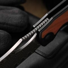 Kizer Allure | Titanyum + Panama Gül Ağacı Sap | Damascus Çelik Çakı | Ki4763LDA3