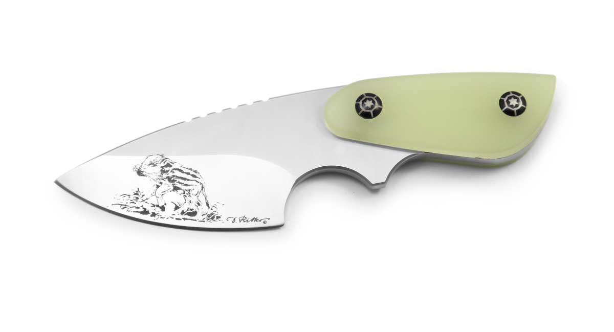 PUMA IP Wild Boar Piglet, Acryl Fluorescent, Neck Knife