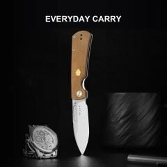 Kizer Retro | Pirinç + Micarta Sap | Nitro V Çelik Çakı | V4726A1