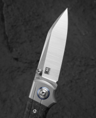 BESTECH TONIC BT2204D Titanyum+Mermer Karbon Fiber Kakma Sap: 2,89'' M390 Blade