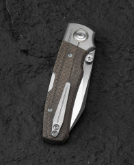BESTECH TONIC BT2204C Titanyum+Yeşil Kanvas Micarta Kaplamalar Sap: 2,89'' M390 Blade