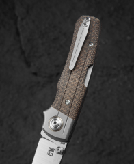 BESTECH TONIC BT2204C Titanyum+Yeşil Kanvas Micarta Kaplamalar Sap: 2,89'' M390 Blade