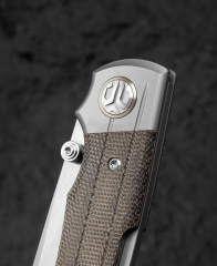 BESTECH TONIC BT2204C Titanyum+Yeşil Kanvas Micarta Kaplamalar Sap: 2,89'' M390 Blade
