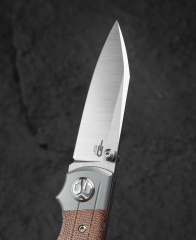 BESTECH TONIC BT2204B Titanyum + Doğal Kanvas Micarta Kaplamalar Sap: 2,89'' M390 Blade