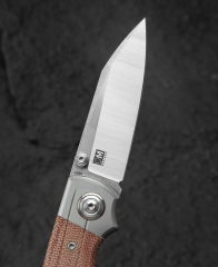 BESTECH TONIC BT2204B Titanyum + Doğal Kanvas Micarta Kaplamalar Sap: 2,89'' M390 Blade