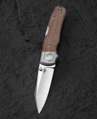 BESTECH TONIC BT2204B Titanyum + Doğal Kanvas Micarta Kaplamalar Sap: 2,89'' M390 Blade