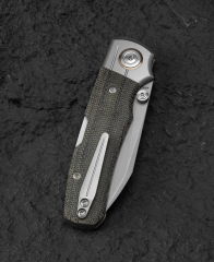 BESTECH TONIC BT2204A Titanyum+Siyah Kanvas Micarta Kaplamalar Sap: 2,89'' M390 Blade