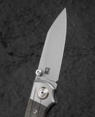 BESTECH TONIC BT2204A Titanyum+Siyah Kanvas Micarta Kaplama Sap M390 Çelik Çakı