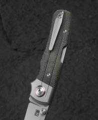 BESTECH TONIC BT2204A Titanyum+Siyah Kanvas Micarta Kaplamalar Sap: 2,89'' M390 Blade