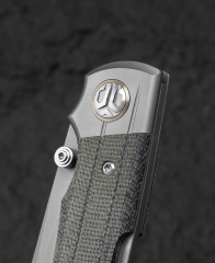 BESTECH TONIC BT2204A Titanyum+Siyah Kanvas Micarta Kaplamalar Sap: 2,89'' M390 Blade