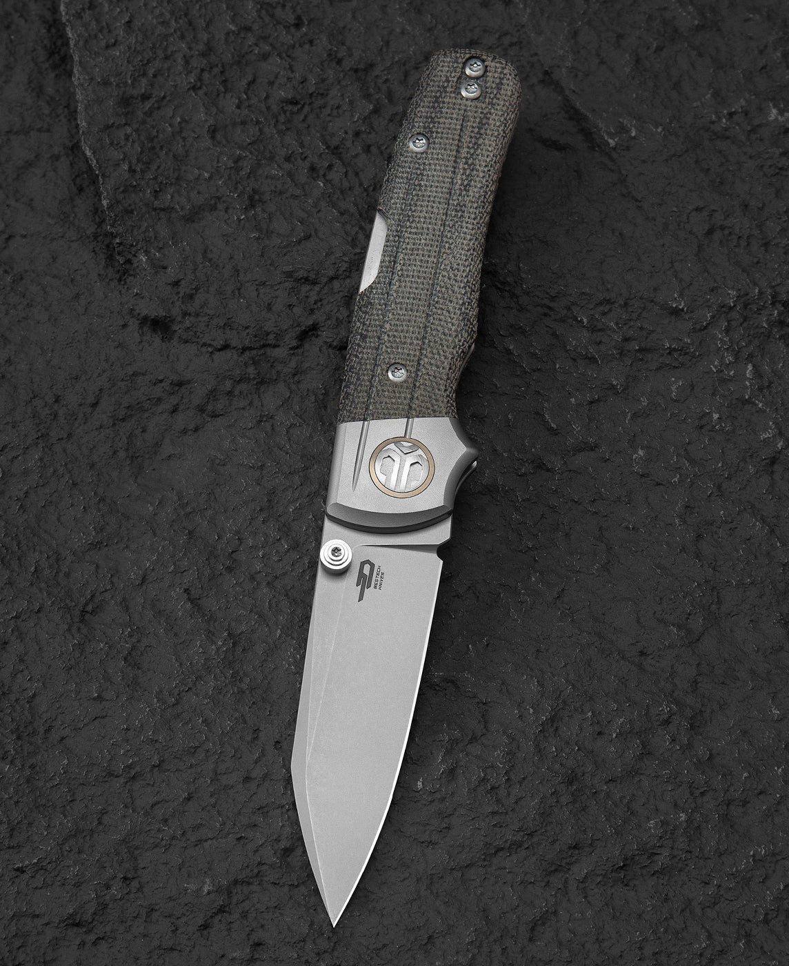 BESTECH Tonic | Titanyum + Kanvas Micarta Sap | M390 Çelik Çakı | BT2204A
