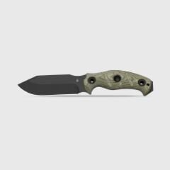 Kizer Sheepdog® Survival | Hammer Pommel & Bow Drill Divot | Black Coated 1095 Steel | KizerV™ 1105A4