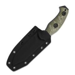 Kizer Sheepdog® Survival | Hammer Pommel & Bow Drill Divot | Black Coated 1095 Steel | KizerV™ 1105A4