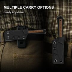 Kizer Whiskey Jack | Acid-washed Damascus | G10 & Mkuruti Wood | Skeletonized Tang | KizerV™ 1108A2