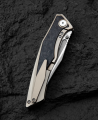 BESTECH TOGATTA BT2102F Titanyum+Mermer Karbon Fiber Kakma Kolu: 3,74'' M390 Blade