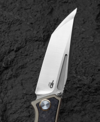 BESTECH TOGATTA BT2102F Titanyum+Mermer Karbon Fiber Kakma Kolu: 3,74'' M390 Blade