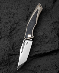 BESTECH TOGATTA BT2102F Titanyum+Mermer Karbon Fiber Kakma Kolu: 3,74'' M390 Blade