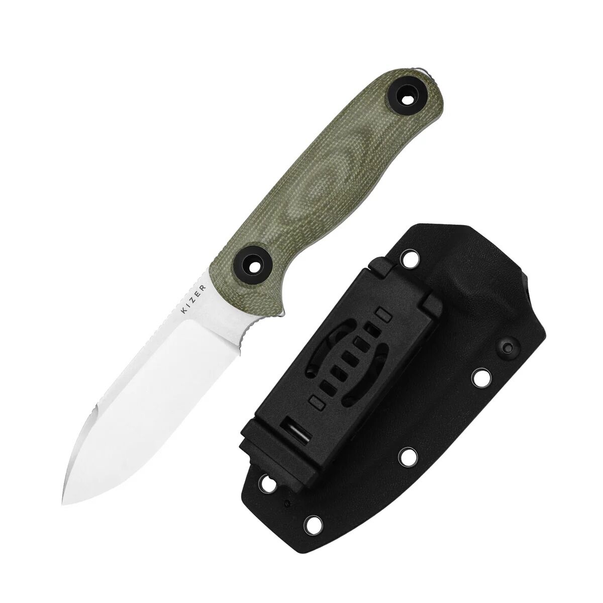 Kizer Drop Bear® Fix 3 | Mikarta Sap | 14C28N Çelik Bıçak | 1101A2