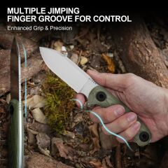 Kizer Drop Bear® Fix 3 | Mikarta Sap | 14C28N Çelik Bıçak | 1101A2