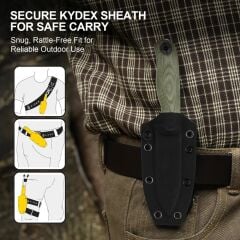 Kizer Drop Bear® Fix 3 | Mikarta Sap | 14C28N Çelik Bıçak | 1101A2