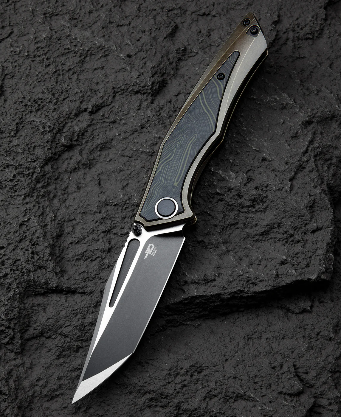 BESTECH Togatta | Titanyum + G10 Kakma Sap | M390 Çelik Çakı | BT2102E