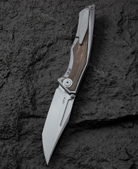 BESTECH TOGATTA BT2102D Titanyum+Yeşil Kanvas Micarta Kakma Sap 3,74'' M390 Blade