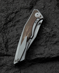BESTECH TOGATTA BT2102D Titanyum+Yeşil Kanvas Micarta Kakma Sap 3,74'' M390 Blade