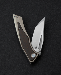 BESTECH TOGATTA BT2102C Titanyum+Siyah Turuncu Karbon Fiber Kakma Sap 3,74'' M390 Blade