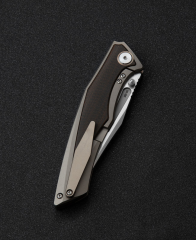 BESTECH TOGATTA BT2102C Titanyum+Siyah Turuncu Karbon Fiber Kakma Sap 3,74'' M390 Blade