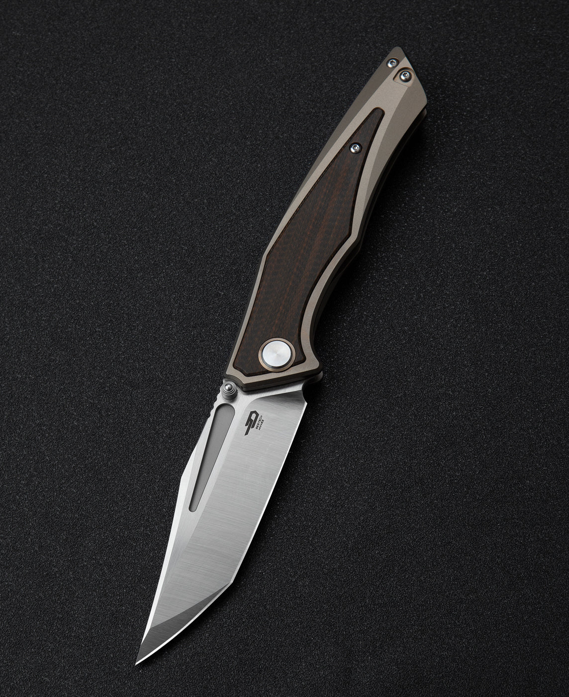 BESTECH TOGATTA BT2102C Titanyum+Siyah Turuncu Karbon Fiber Kakma Sap 3,74'' M390 Blade