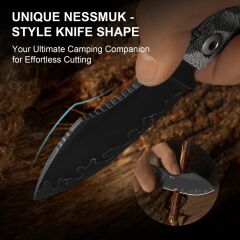 Kizer Rook | 3-layer Composite Steel | Norplex UltreX Micarta | Fixed Blade | KizerV™ 1090A2