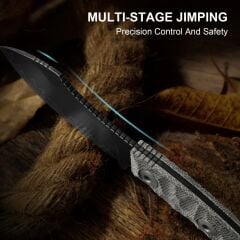 Kizer Rook | 3-layer Composite Steel | Norplex UltreX Micarta | Fixed Blade | KizerV™ 1090A2