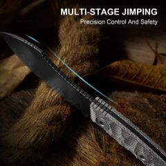 Kizer Rook | Mikarta Sap | 3 Katmanlı Kompozit Çelik Bıçak | 1090A2